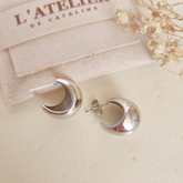 Aretes Cleo Plateada - Colección Acero